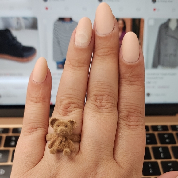 NEW‼️Brown Teddy Bear Ring. Adjustable. - Picture 4 of 4